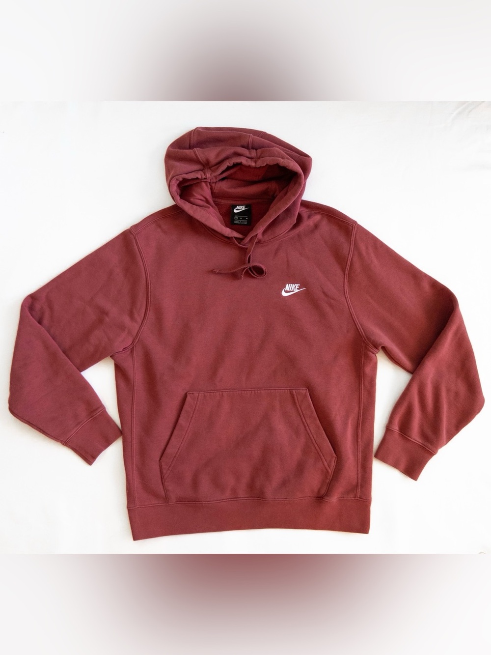 Nike Faded Red Hoodie Men’s Medium Vintage Pullover Sweatshirt